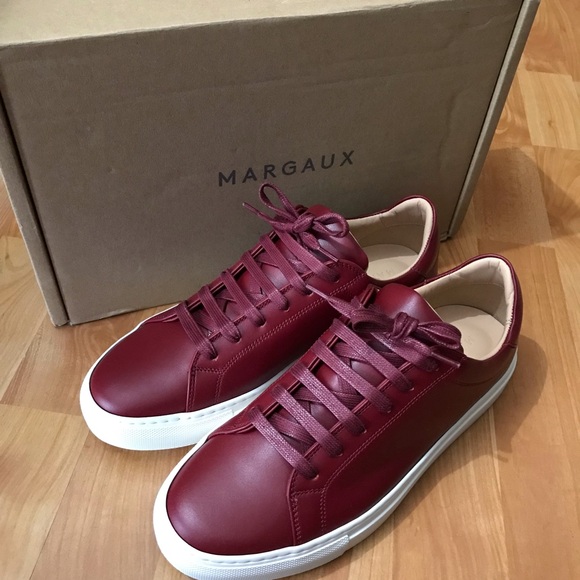 NIB Margaux NY The Sneaker in Burgundy Calf - Size 38.5, 8-8.5 - Picture 2 of 10